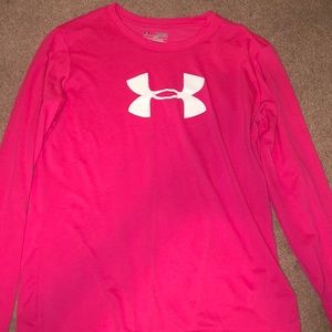 Long Sleeve Hot Pink Under Armour Shirt